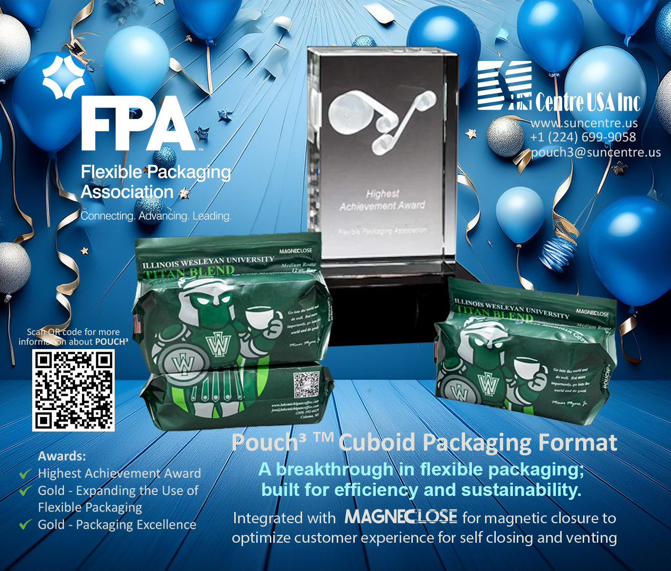 Marketing pouch 3 and awards - with magneclose FPA Highest Honor Award